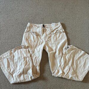 Women's Cream and Tan Trousers